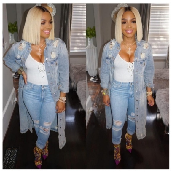 Long Denim Jacket - Picture 2 of 4